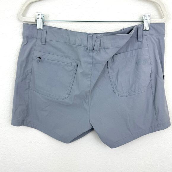 The North Face Women Nylon Stretch Active Shorts Size 12 Lightweight Hiking Gray - Picture 4 of 11